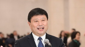 全國政協委員王傳喜接受媒體採訪