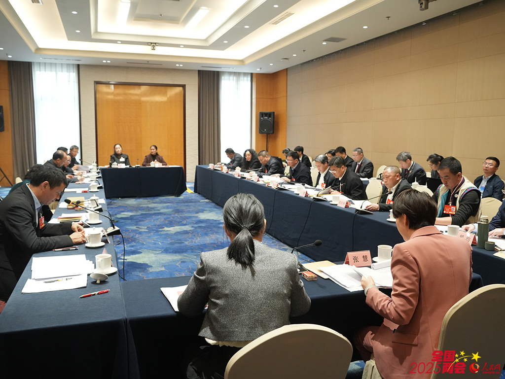 2025年3月9日上午，十四届全国人大三次会议云南省代表团召开代表小组会议，审议关于修改全国人民代表大会和地方各级人民代表大会代表法的决定草案，最高人民法院工作报告、最高人民检察院工作报告。