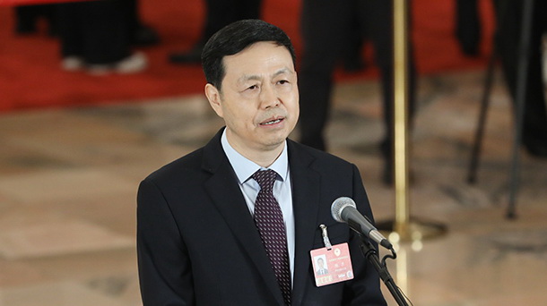 全国政协委员杨杰接受媒体采访