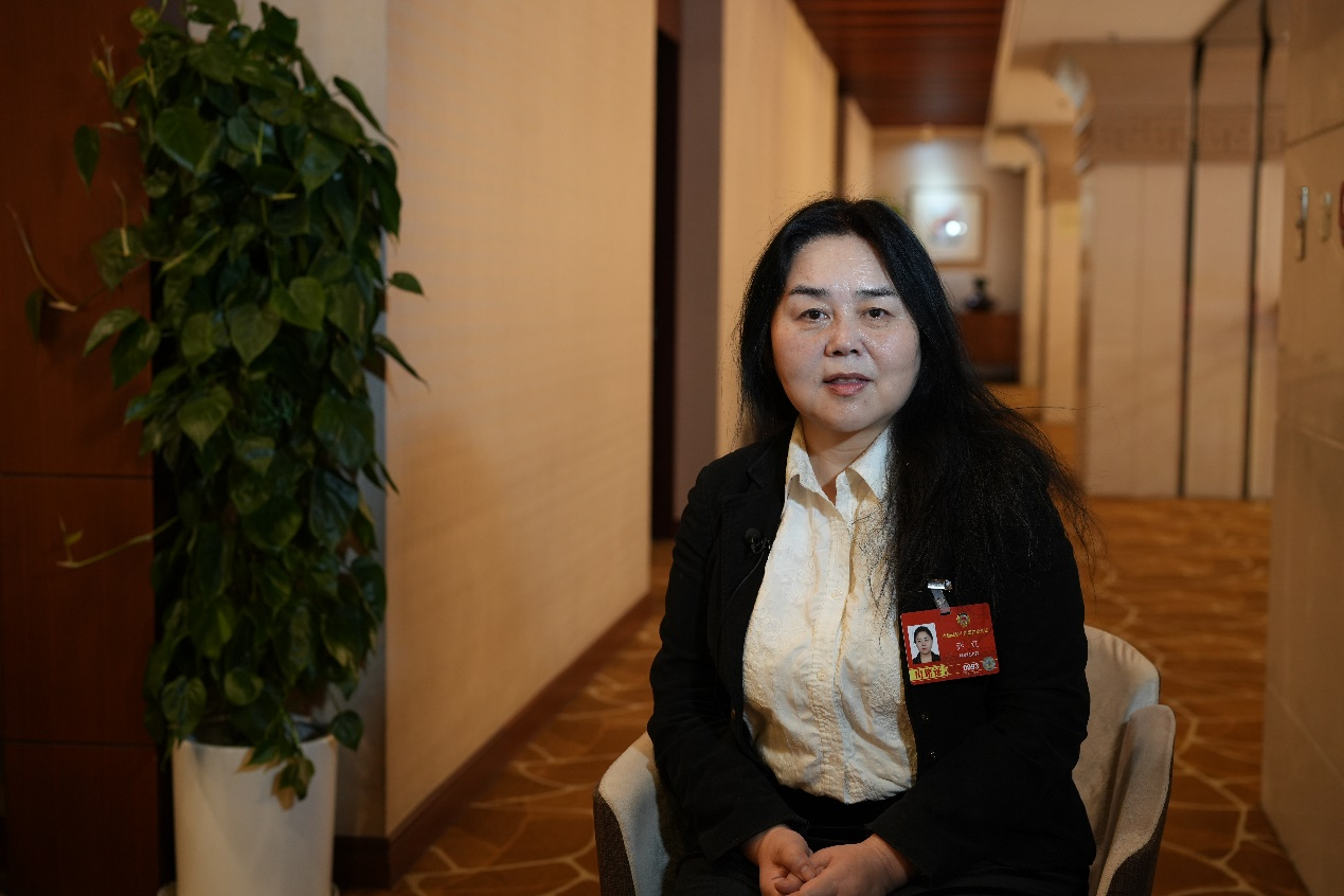 全国政协委员、多模态AI系统实验室主任、中国科学院院士乔红。人民网记者王晓啸摄