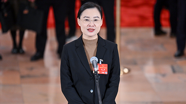 全國人大代表顧雪接受媒體採訪