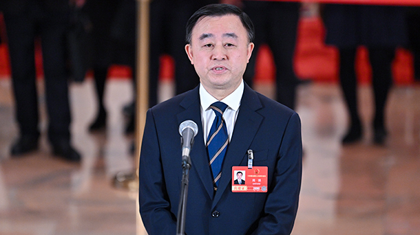 全國人大代表周琪接受媒體採訪