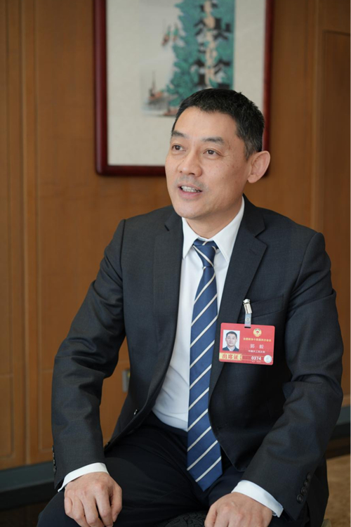 全国政协委员、河北中医药大学校长郭毅。王晓啸摄