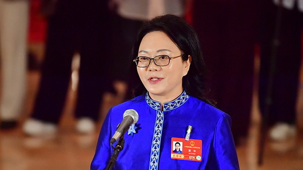 全國人大代表夏華接受媒體採訪